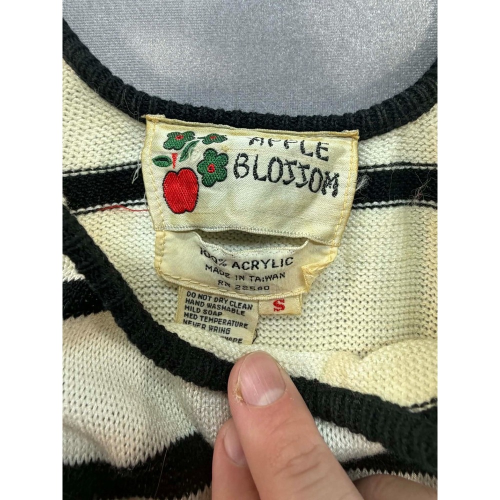 Vintage Apple‎ Blossom 100% Acrylic Sleeveless Dress Size Small - Picture 11 of 13